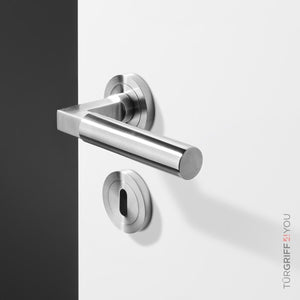 Türgriff Milanu Edelstahl - Moderner Design-Türdrücker mit Rosette buntbart