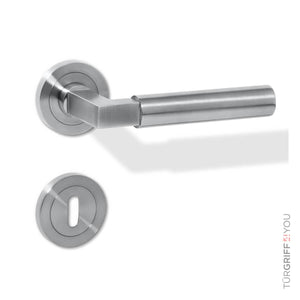 Türgriff Milanu Edelstahl - Moderner Design-Türdrücker mit Rosette buntbart