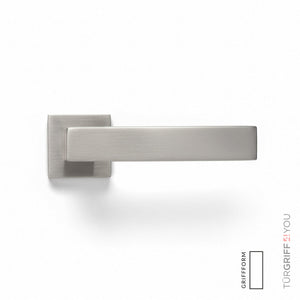 Click4Lock Türgriff Velora Quadr Edelstahl – verschließbar, Frontansicht