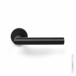 Click4Lock Türgriff Velora Round Schwarz Matt – Frontansicht