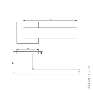 Türgriff Nero Line Maß