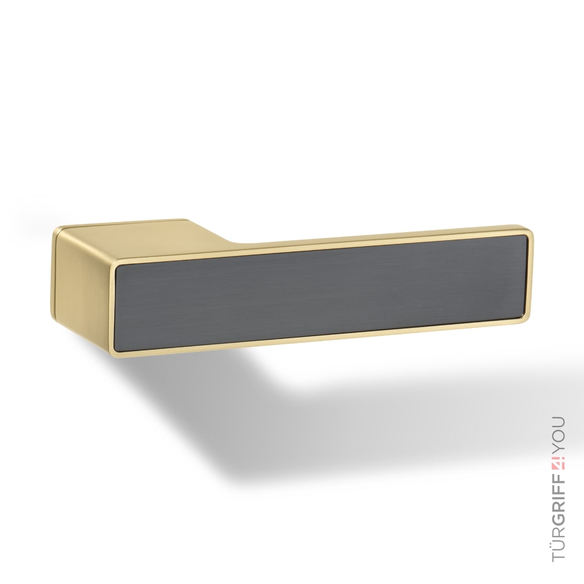 Smart2Lock Türgriff Forma Q Gold - grau inlay