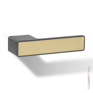 Smart2Lock Türgriff Forma Q grau - gold inlay