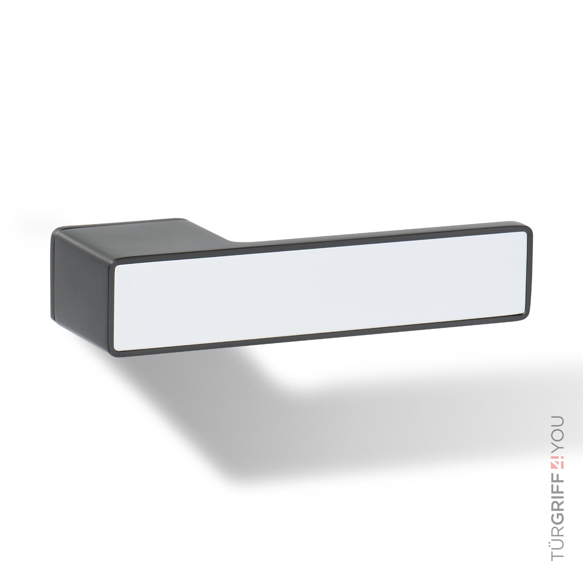 Smart2Lock Türgriff Forma Q schwarz - weiß inlay