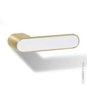 smart2lock Türgriff Forma gold mit inlay weiß