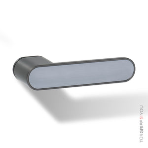 smart2lock Türgriff Forma grau mit inlay silber