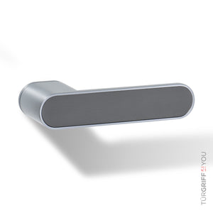 smart2lock Türgriff Forma silber mit inlay grau