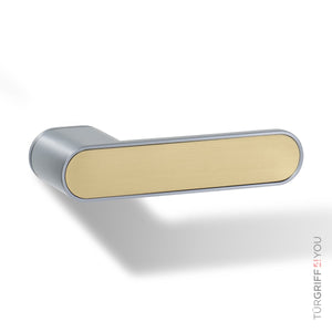 smart2lock Türgriff Forma silber mit inlay gold