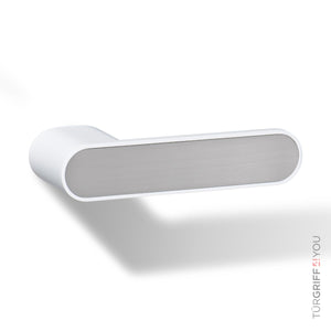 smart2lock Türgriff weiß mit inlay silber
