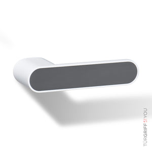 smart2lock Türgriff weiß mit inlay grau