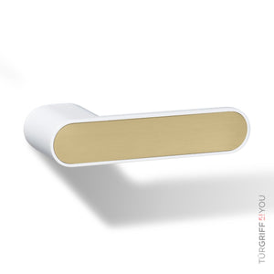 smart2lock Türgriff weiß mit inlay gold
