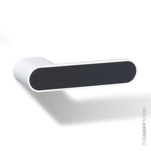 smart2lock Türgriff weiß mit inlay schwarz