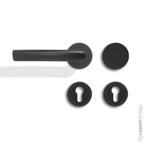 Türgriff Pureline Black - schwarz matt WE links