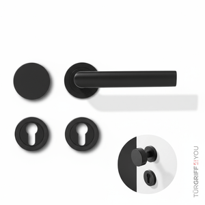 Pureline Türgriff WE rechts schwarz rund