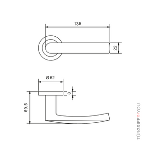 Türgriff Senso aus Edelstahl