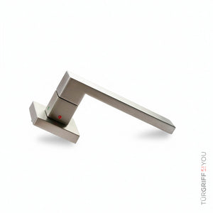 Schwarzer Türgriff Velora Quadr Edelstahl verschließbar - Smart4Lock