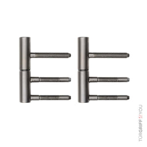 Türband-Set 2-teilig Graphitgrau für Holzzargen – Einbohrband