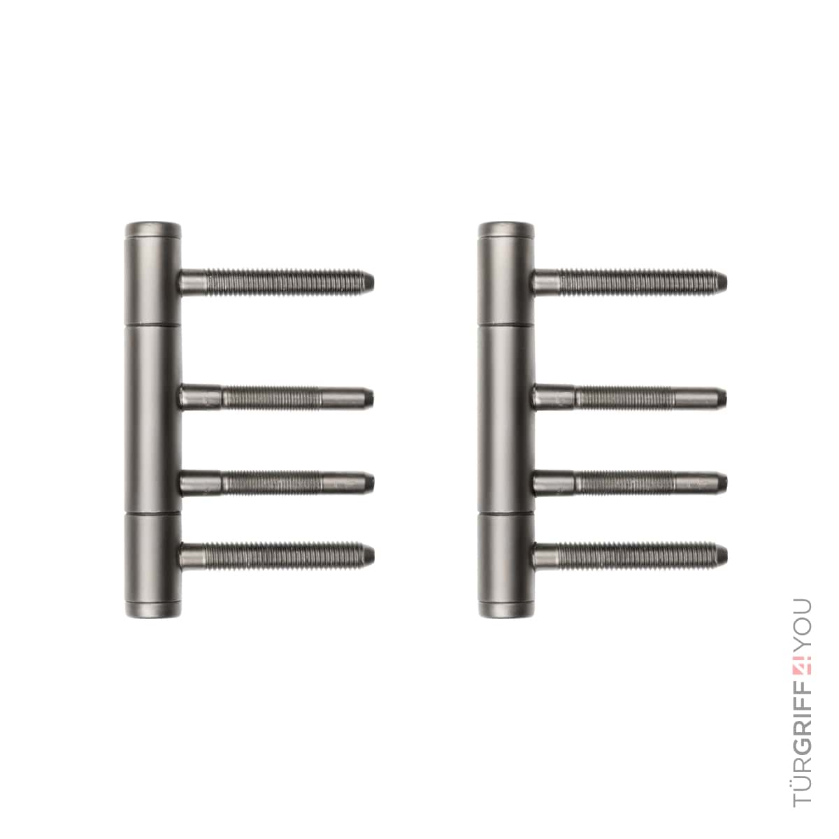 Türband-Set 3-teilig Graphitgrau für Holzzargen – Einbohrband