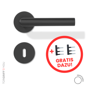 Türgriff Ferline schwarz Buntbart inkl. Türband