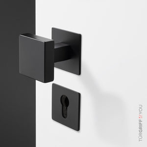 Türknauf WE schwarz quadratisch