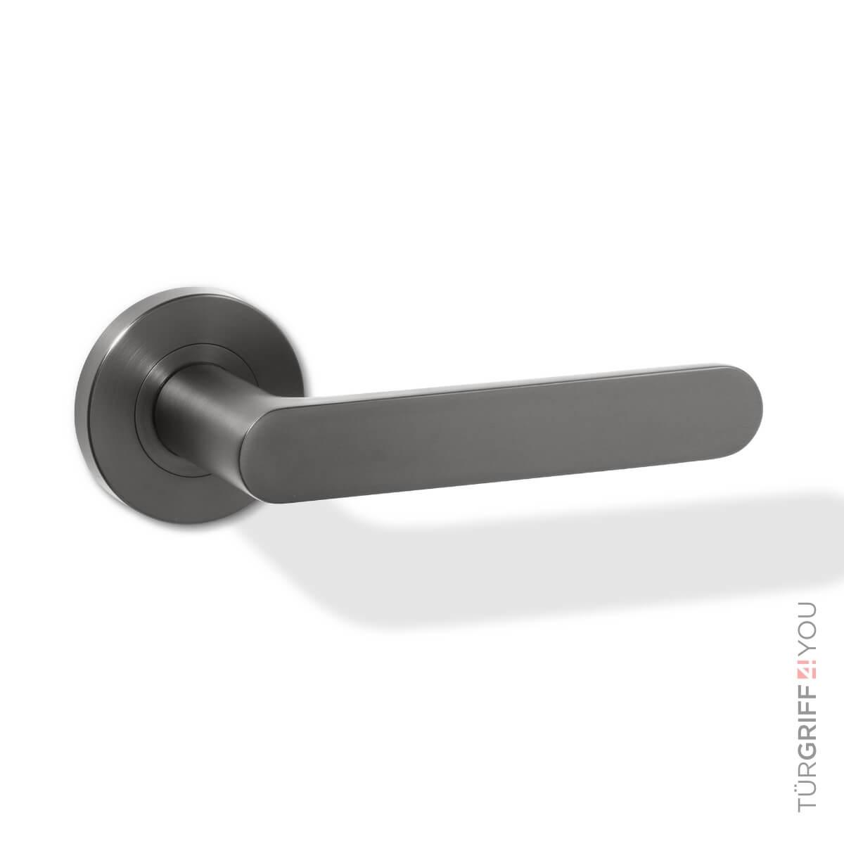 Click4Lock Türgriff Azari Graphitgrau – abschließbare Türklinke, Vorderansicht