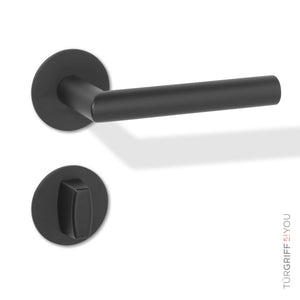 Türgriff Classico Flat Schwarz Matt an Innentür montiert