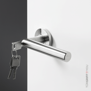 Türgriff Classico Edelstahl Matt - Sperrzylinder mit 3 Schlüssel