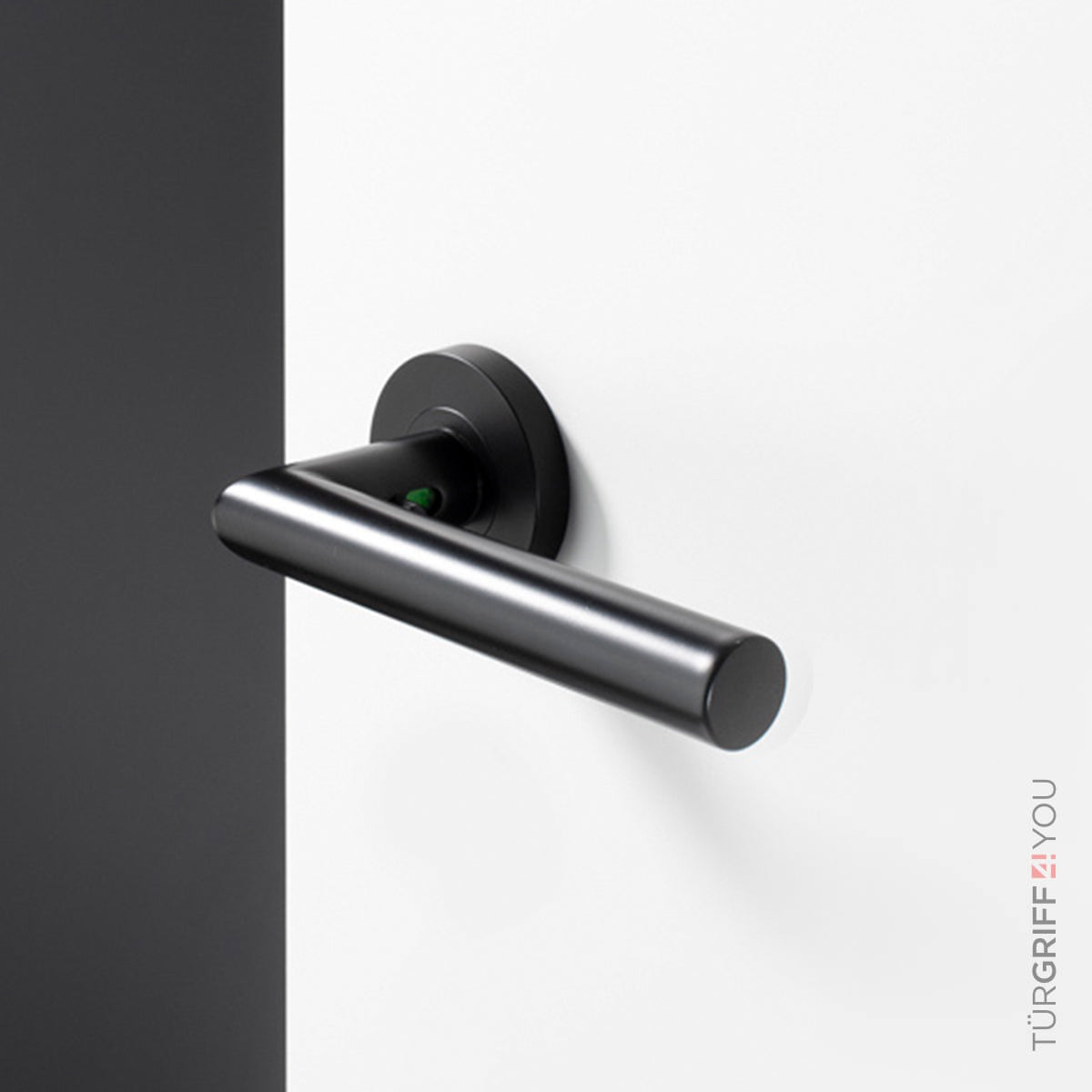 Smart4Lock Türgriff Classico Schwarz matt - Verriegelung am Griff