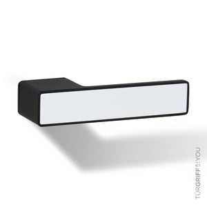 Türgriff Forma Q Schwarz Matt mit Weiß-Inlay