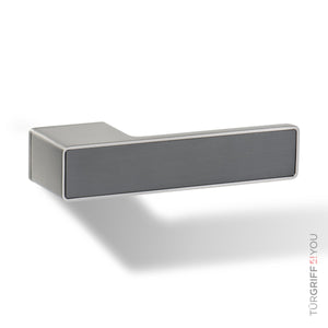 Türgriff Forma Q Edelstahl matt finish mit Graphitgrau-Inlay