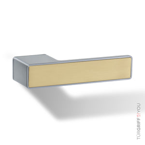 Türgriff Forma Q Platingrau mit Gold-Inlay