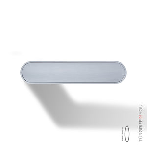 Türgriff Forma R Platingrau mit Platingrau-Inlay – Detailansicht
