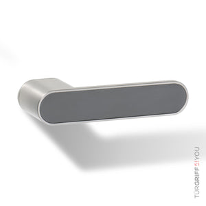 Türgriff Forma R Edelstahl matt finish mit Graphitgrau-Inlay