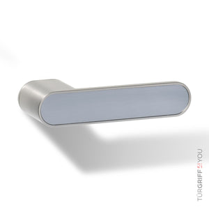 Türgriff Forma R Edelstahl matt finish mit Platingrau-Inlay
