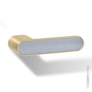 Türgriff Forma R Gold mit Inlay Edelstahl matt finish