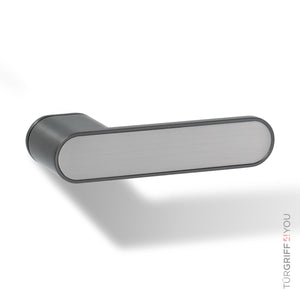 Türgriff Forma R Graphitgrau mit Platingrau-Inlay – Detailansicht