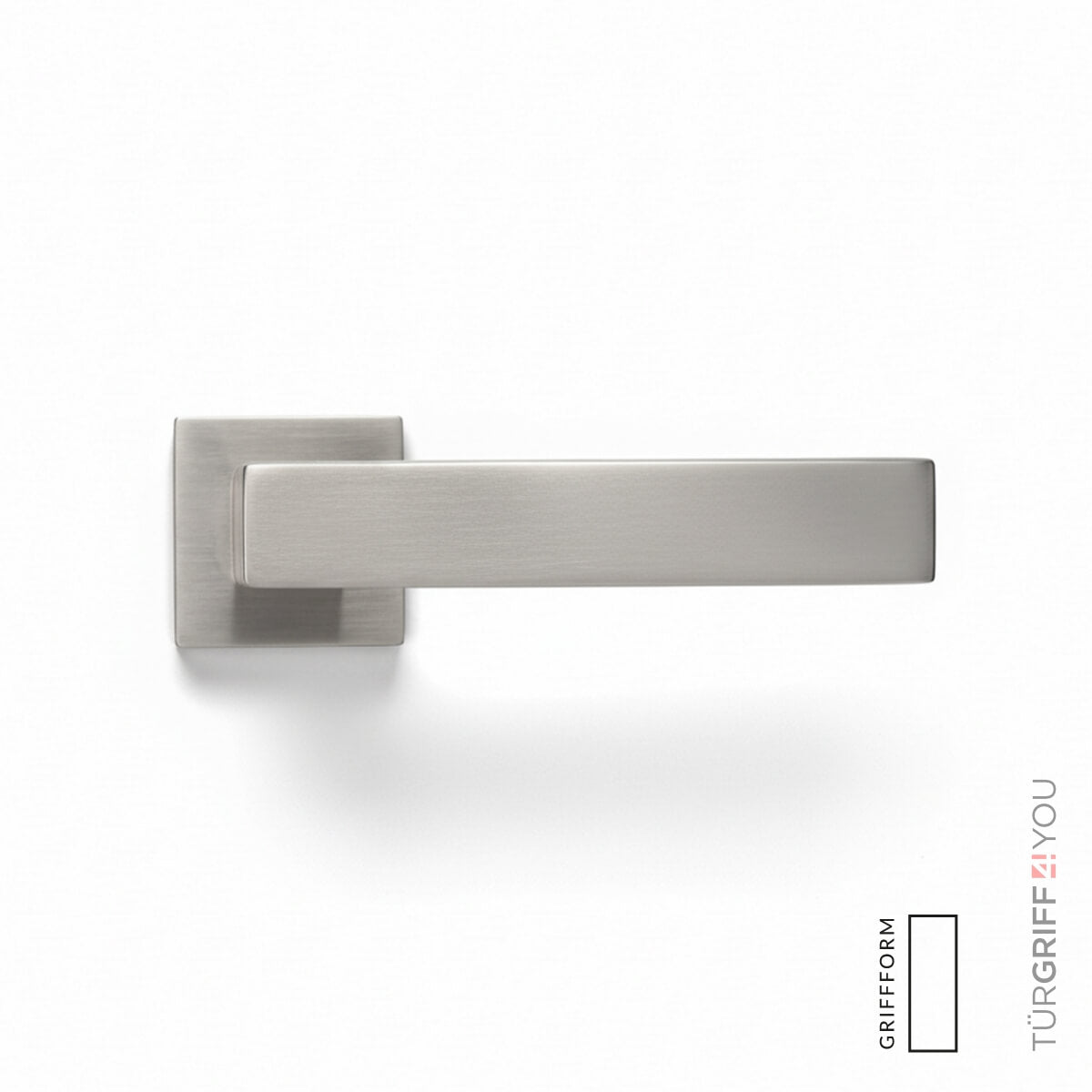Click4Lock Türgriff Velora Quadr Edelstahl – verschließbar, Frontansicht