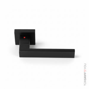 Click4Lock Türgriff Velora Quadr Schwarz Matt – verschließbar, Detailansicht
