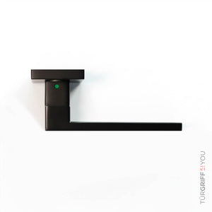 Click4Lock Türgriff Velora Quadr Schwarz Matt – verschließbar, Seitenansicht