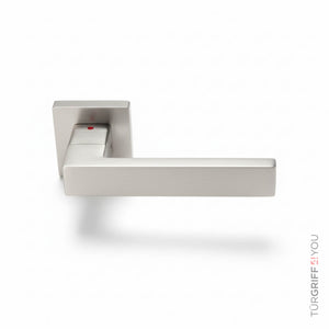 Schwarzer Türgriff Velora Quadr Edelstahl verschließbar - Smart4Lock