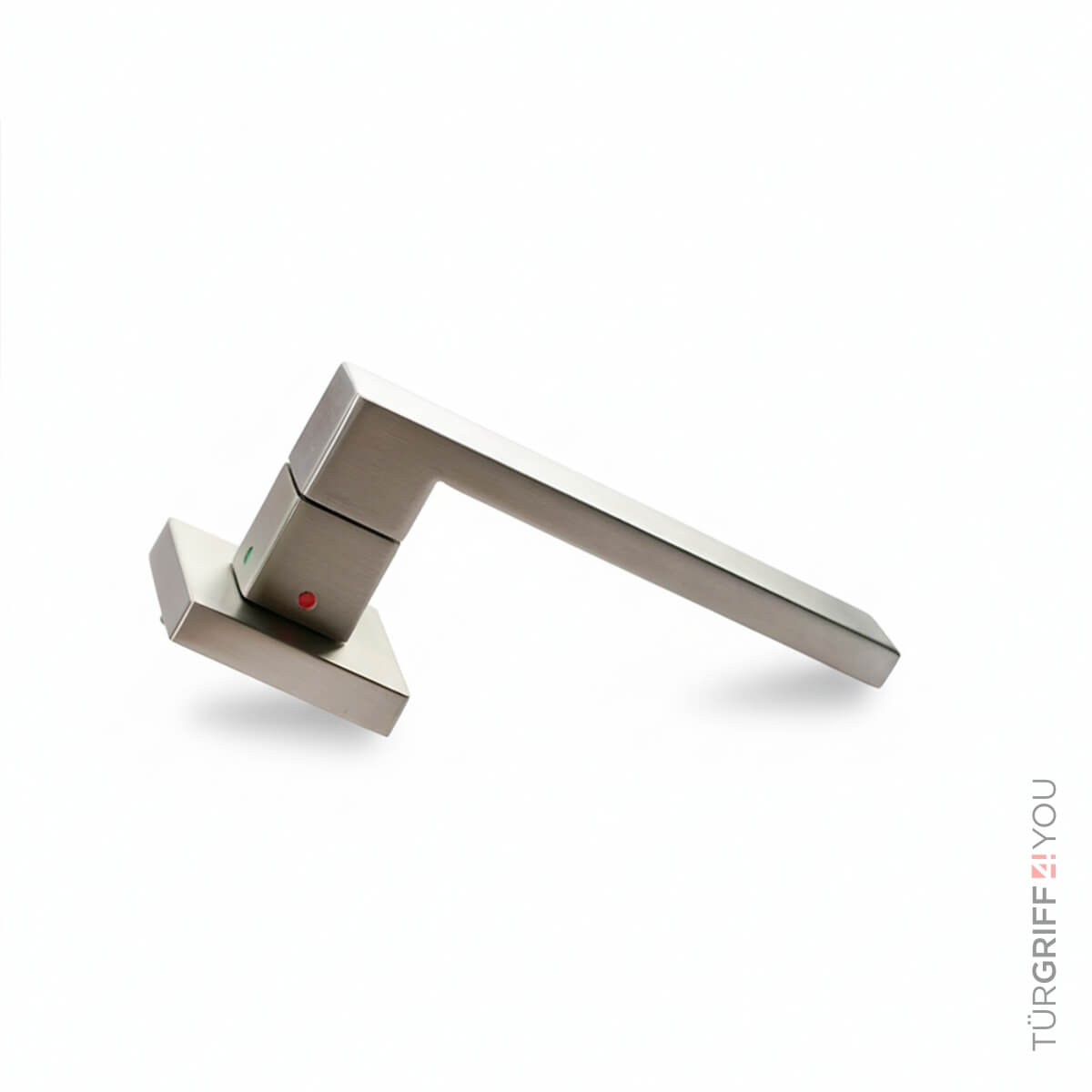 Schwarzer Türgriff Velora Quadr Edelstahl verschließbar - Smart4Lock