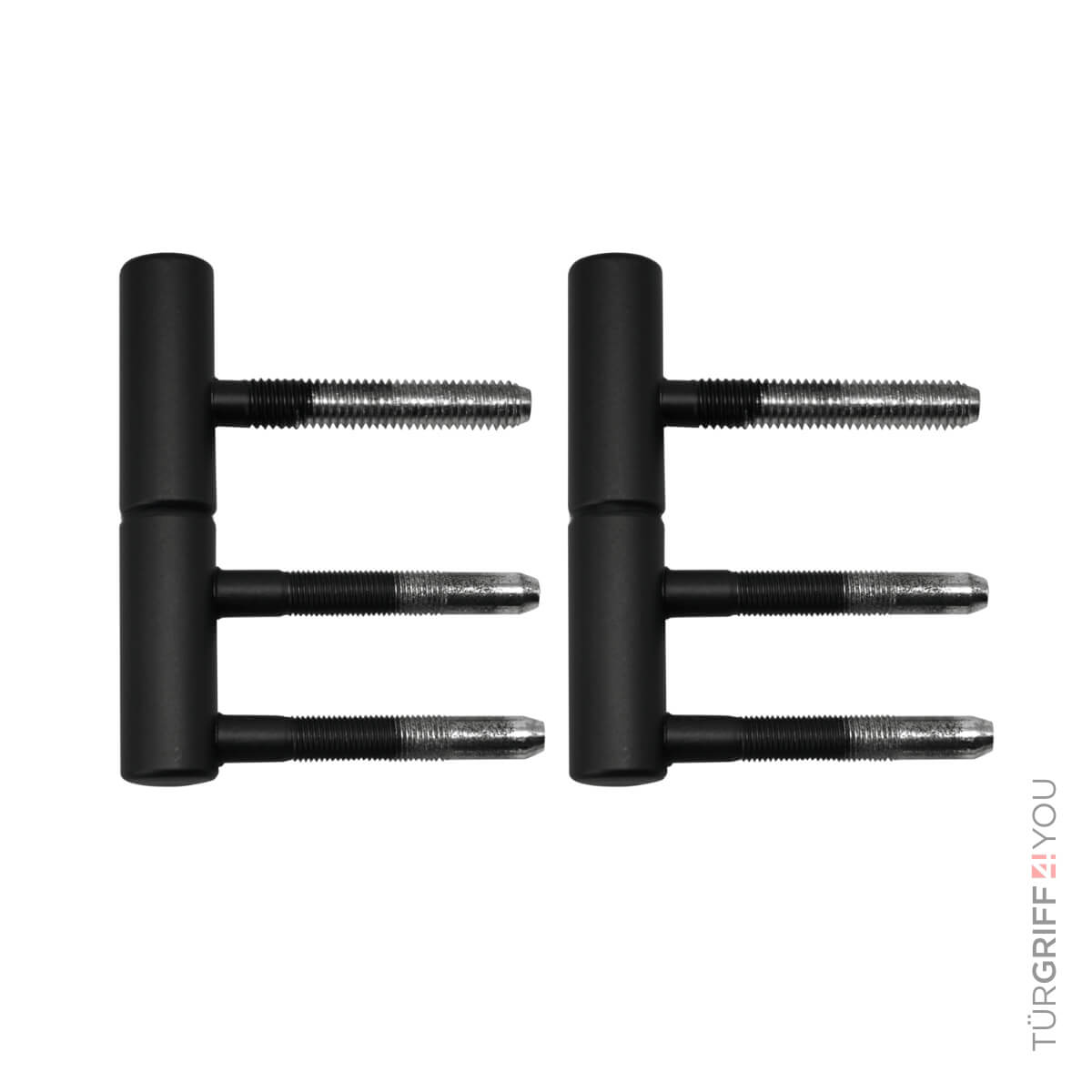 Türbänder-Set 2 tlg. für Holzzargen Schwarz matt