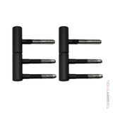 Türbänder-Set 2 tlg. für Holzzargen Schwarz matt