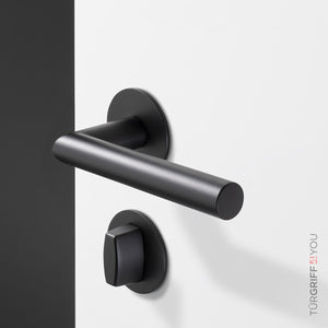 Türgriff Classico Flat Schwarz Matt – Detailansicht Rosette