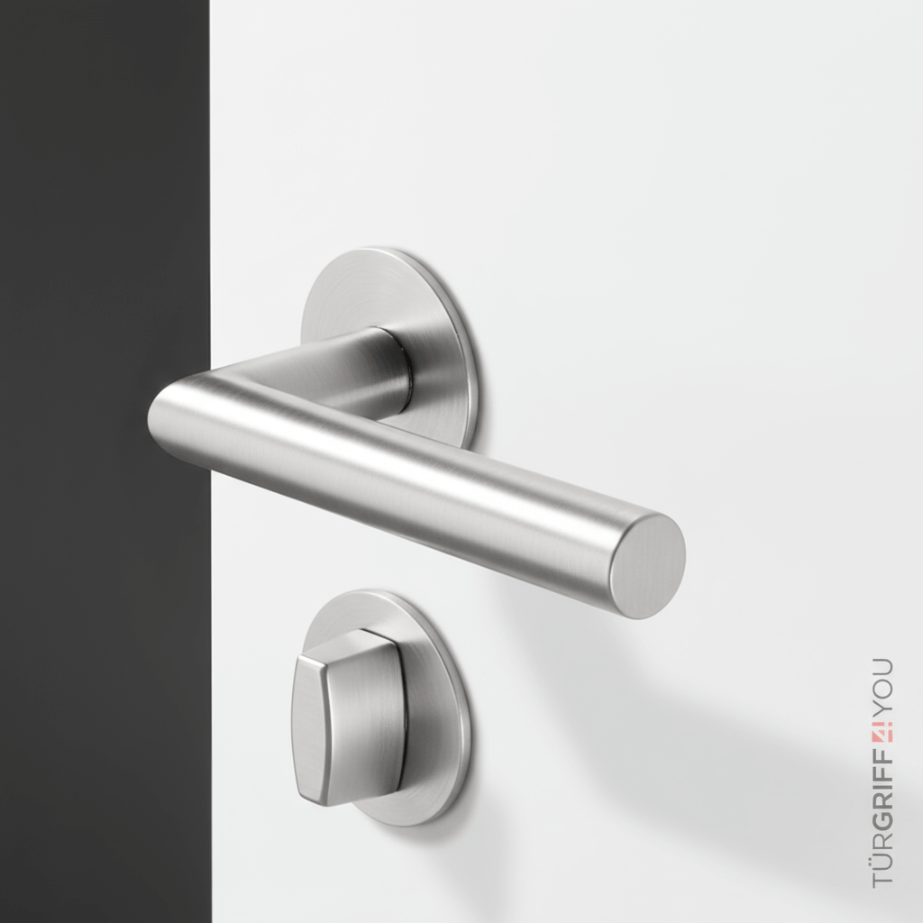 Türgriff Classico Flat Edelstahl matt – WC-Garnitur, Detailansicht