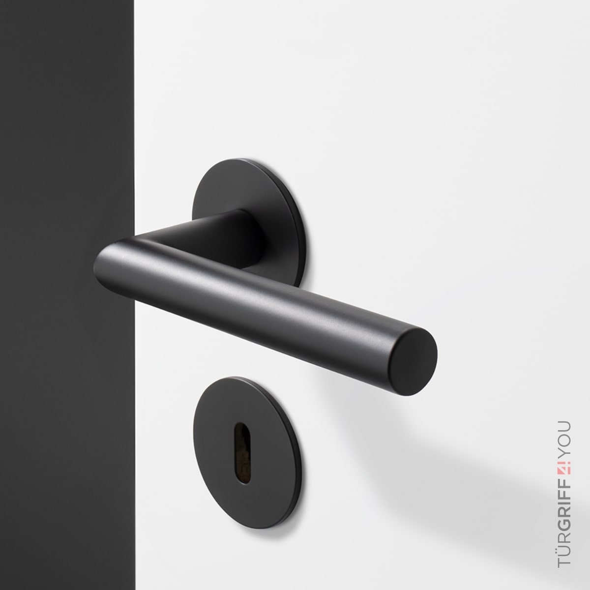Türgriff Classico Flat Schwarz Matt – Detailansicht