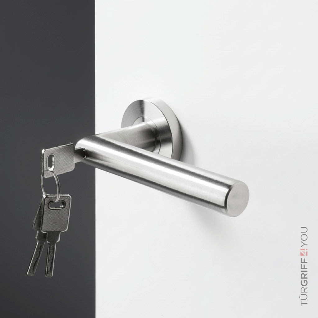 Türgriff Classico Edelstahl Matt - Sperrzylinder mit 3 Schlüssel