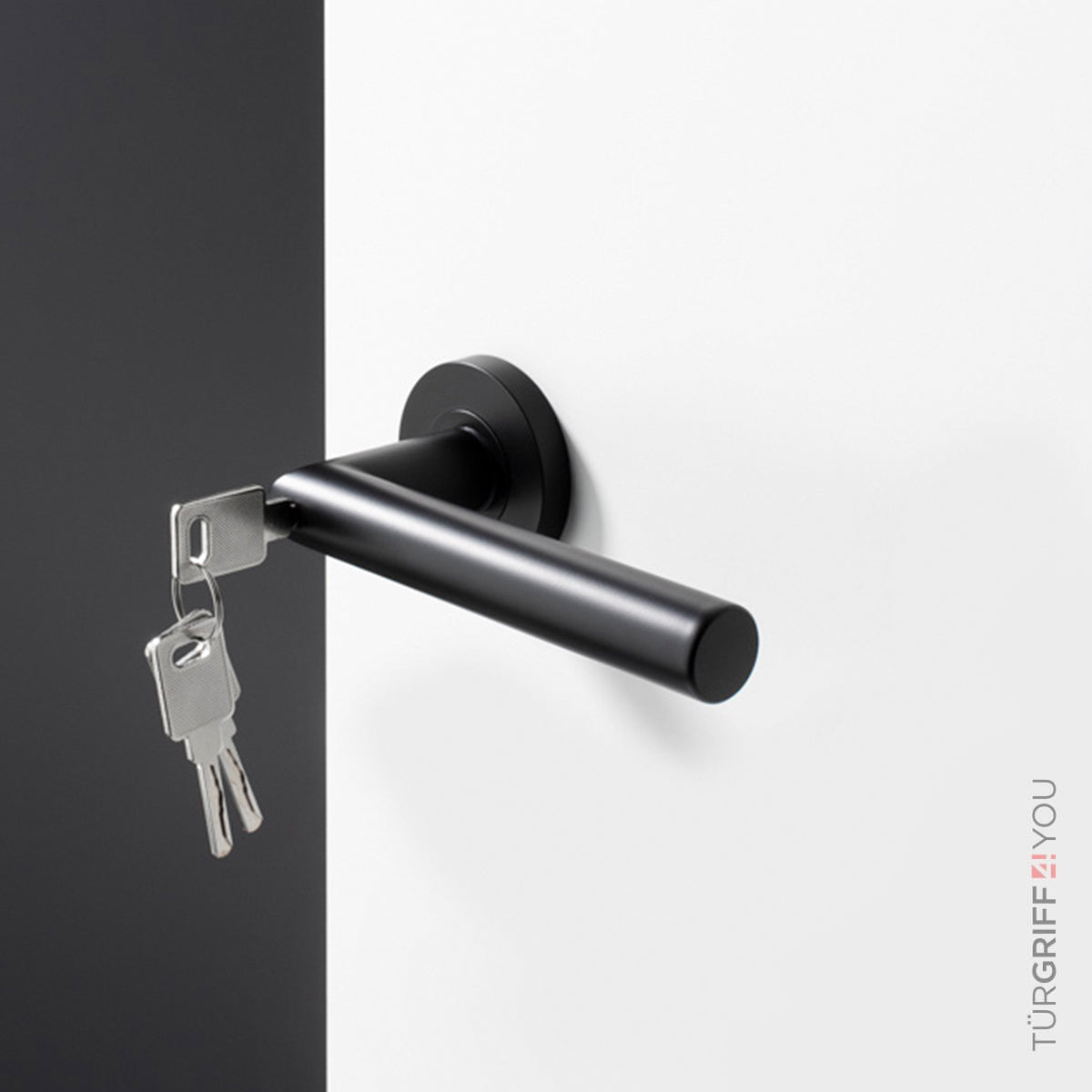 Türgriff Classico Schwarz mit Sperrzylinder inkl. 3 Schlüssel