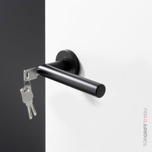 Türgriff Classico Schwarz mit Sperrzylinder inkl. 3 Schlüssel