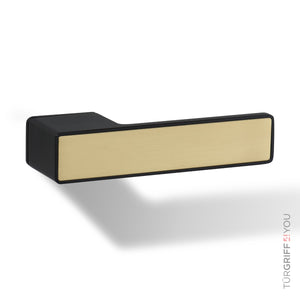 Türgriff Forma Q Schwarz Matt mit Gold-Inlay